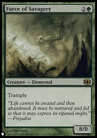(126) Magic The Gathering The List Single: Force of Savagery  Rare