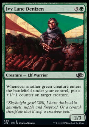 (680) Magic The Gathering Jumpstart 2022 Single: Ivy Lane Denizen  Common
