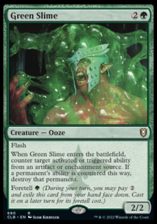 (680) Magic The Gathering Commander Legends: Battle for Baldur's Gate: Extras Single: Green Slime (V.1)  Rare