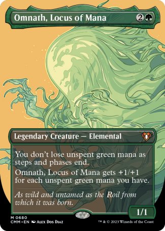 (680) Magic The Gathering Commander Masters: Extras Single: Omnath, Locus of Mana (V.2)  Mythic