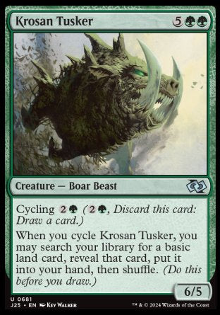 (681) Magic The Gathering Foundations Jumpstart Single: Krosan Tusker  Uncommon
