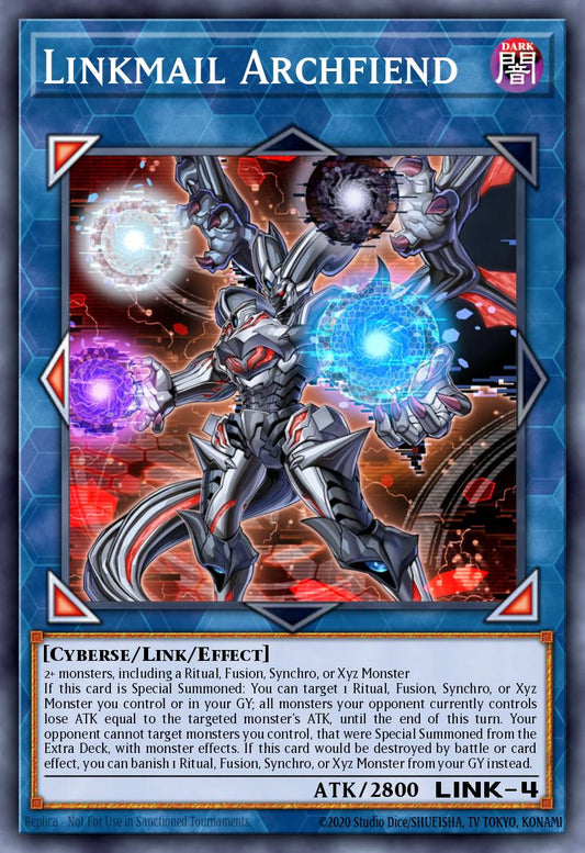 (125) YuGiOh TCG MP20: 2020 Tin of Lost Memories Mega Pack Single: Linkmail Archfiend  Rare