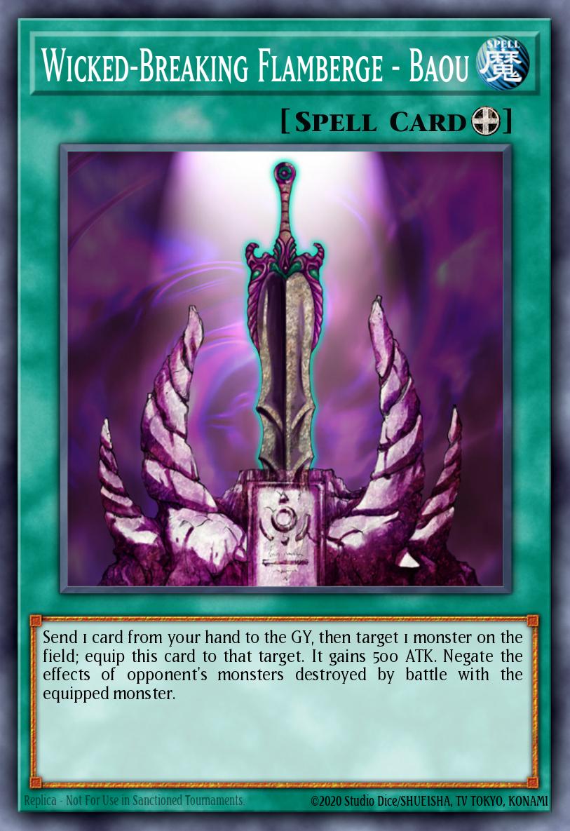 (EN035) YuGiOh TCG DCR: Dark Crisis Single: Wicked-Breaking Flamberge - Baou (V.2 - Rare)  Rare