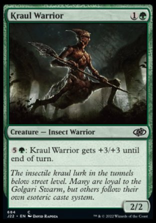(684) Magic The Gathering Jumpstart 2022 Single: Kraul Warrior  Common