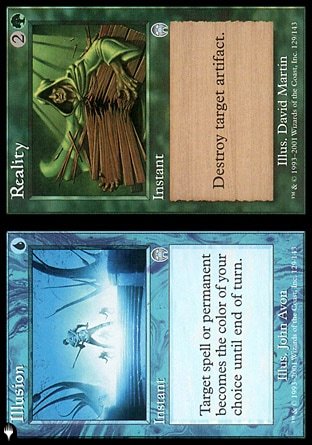 (129) Magic The Gathering The List Single: Illusion // Reality  Uncommon