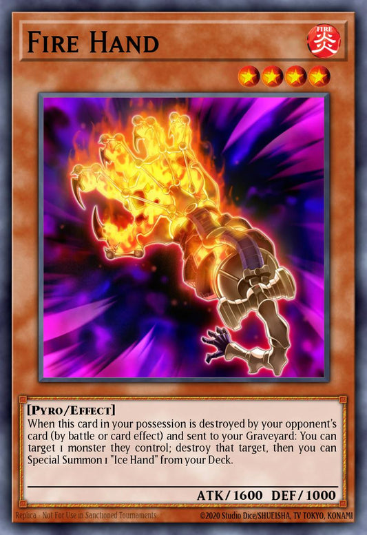 (224) YuGiOh TCG RA04: Quarter Century Stampede Single: Fire Hand (V.2 - Quarter Century Secret Rare)  Quarter Century Secret Rare