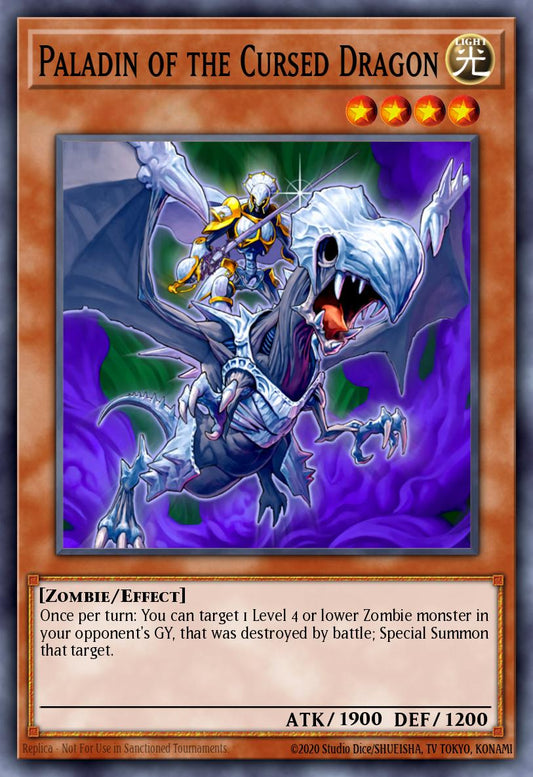 (208) YuGiOh TCG LCJW: Legendary Collection 4: Mega Pack Single: Paladin of the Cursed Dragon  Common