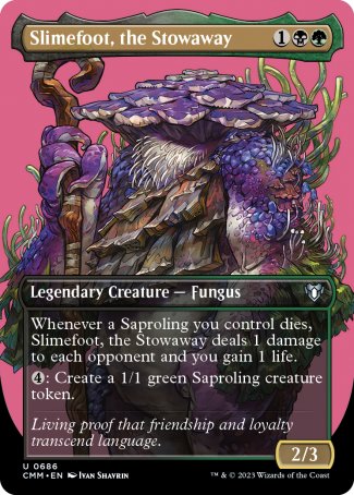 (686) Magic The Gathering Commander Masters: Extras Single: Slimefoot, the Stowaway (V.1)  Uncommon