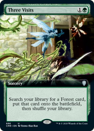 (686/361) Magic The Gathering Commander Legends: Extras Single: Three Visits  Uncommon