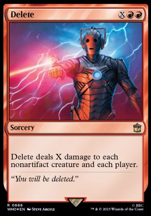 (686) Magic The Gathering Universes Beyond: Doctor Who: Extras Single: Delete (V.2)  Rare