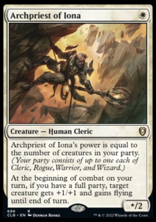 (686) Magic The Gathering Commander Legends: Battle for Baldur's Gate: Extras Single: Archpriest of Iona  Rare