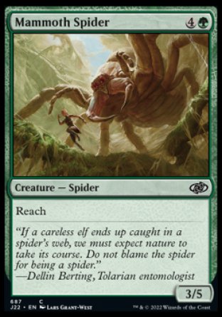 (687) Magic The Gathering Jumpstart 2022 Single: Mammoth Spider  Common