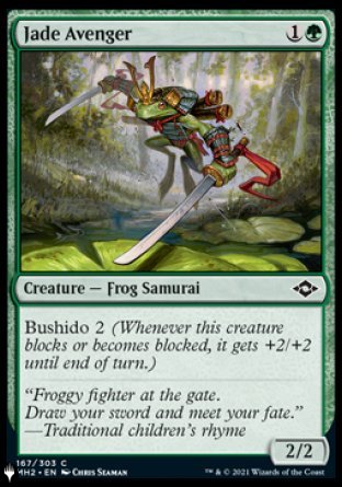(167) Magic The Gathering The List Single: Jade Avenger  Common