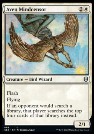 (688) Magic The Gathering Commander Legends: Battle for Baldur's Gate: Extras Single: Aven Mindcensor  Uncommon