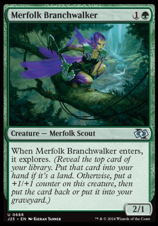 (688) Magic The Gathering Foundations Jumpstart Single: Merfolk Branchwalker  Uncommon