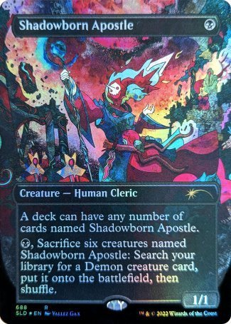 (688) Magic The Gathering Secret Lair Drop Series Single: Shadowborn Apostle (V.9)  Rare