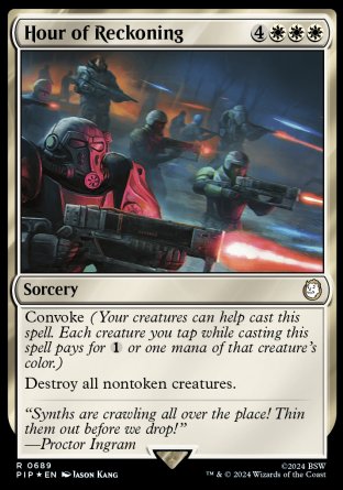 (689) Magic The Gathering Universes Beyond: Fallout: Extras Single: Hour of Reckoning (V.2)  Holo Rare