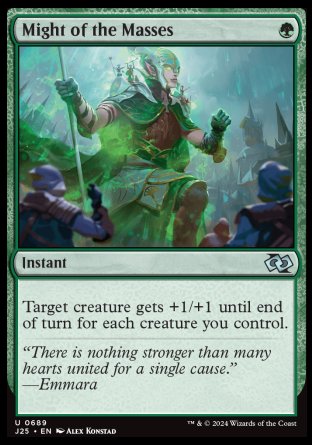 (689) Magic The Gathering Foundations Jumpstart Single: Might of the Masses  Uncommon