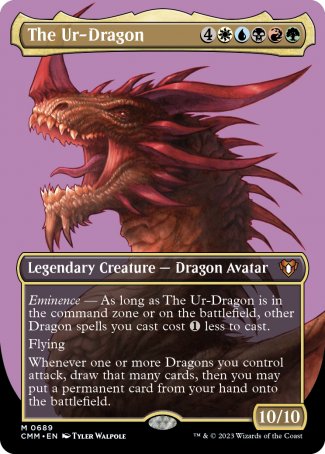 (689) Magic The Gathering Commander Masters: Extras Single: The Ur-Dragon (V.2) Holo Mythic