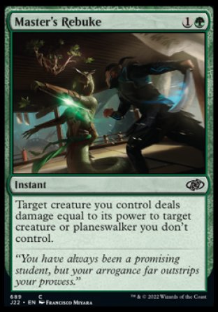 (689) Magic The Gathering Jumpstart 2022 Single: Master's Rebuke  Common