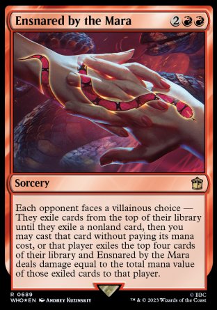 (689) Magic The Gathering Universes Beyond: Doctor Who: Extras Single: Ensnared by the Mara (V.2) Holo Rare