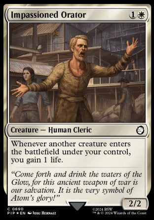 (690) Magic The Gathering Universes Beyond: Fallout: Extras Single: Impassioned Orator  Common
