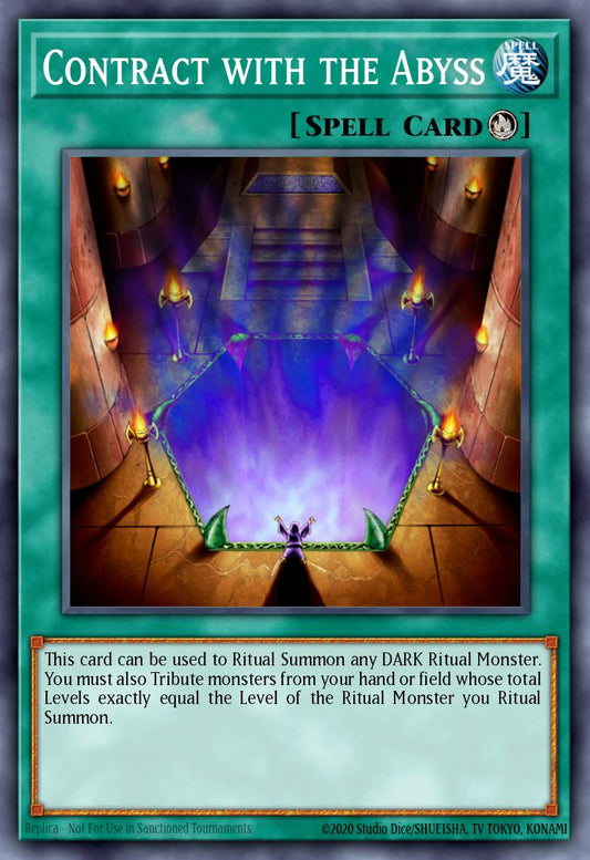(EN086) YuGiOh TCG DCR: Dark Crisis Single: Contract with the Abyss (V.2 - Rare)  Rare