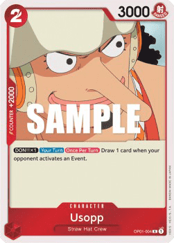 (004) One Piece TCG OP01: Romance Dawn Single: Usopp (OP01-004)  Rare