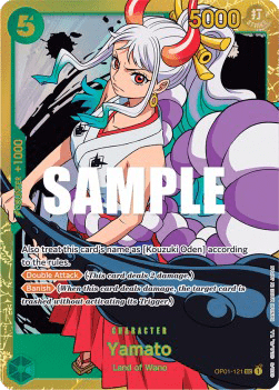 (121) One Piece TCG OP01: Romance Dawn Single: Yamato (OP01-121) (V.1)  Secret Rare