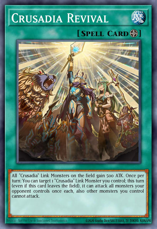 (116) YuGiOh TCG MP19: 2019 Gold Sarcophagus Tin Mega Pack Single: Crusadia Revival  Rare