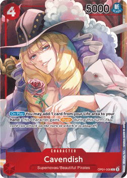 (008) One Piece TCG OP01: Romance Dawn Single: Cavendish (OP01-008) (V.2)  Alternate Art