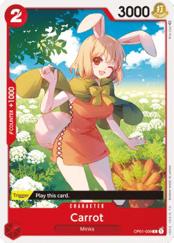 (009) One Piece TCG OP01: Romance Dawn Single: Carrot (OP01-009)  Common