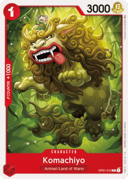 (010) One Piece TCG OP01: Romance Dawn Single: Komachiyo (OP01-010)  Common