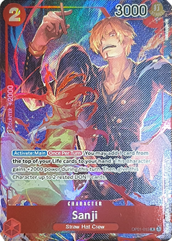 (013) One Piece TCG OP01: Romance Dawn Single: Sanji (OP01-013) (V.2)  Alternate Art