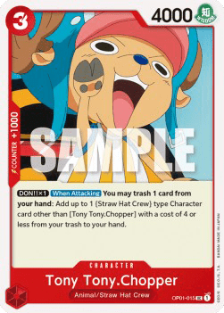 (015) One Piece TCG OP01: Romance Dawn Single: Tony Tony.Chopper (OP01-015)  Uncommon