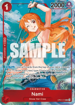 (016) One Piece TCG OP01: Romance Dawn Single: Nami (OP01-016) (V.2)  Alternate Art