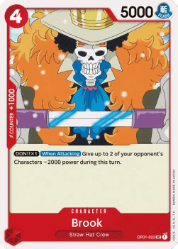 (022) One Piece TCG OP01: Romance Dawn Single: Brook (OP01-022)  Uncommon