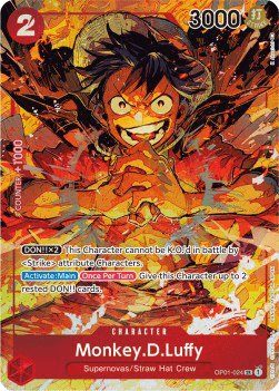 (024) One Piece TCG OP01: Romance Dawn Single: Monkey.D.Luffy (OP01-024) (V.2)  Alternate Art