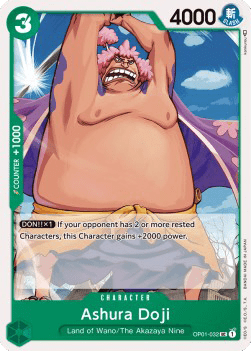 (032) One Piece TCG OP01: Romance Dawn Single: Ashura Doji (OP01-032)  Uncommon