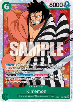 (040) One Piece TCG OP01: Romance Dawn Single: Kin'emon (OP01-040) (V.1)  Super Rare