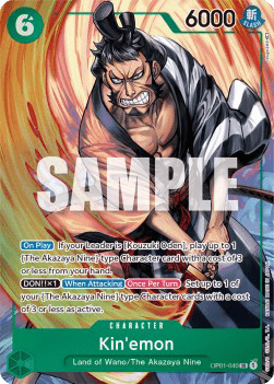 (040) One Piece TCG OP01: Romance Dawn Single: Kin'emon (OP01-040) (V.2)  Alternate Art
