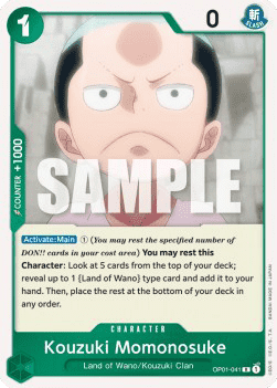 (041) One Piece TCG OP01: Romance Dawn Single: Kouzuki Momonosuke (OP01-041)  Rare