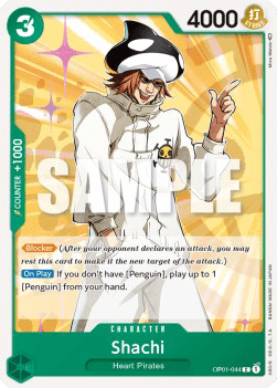 (044) One Piece TCG OP01: Romance Dawn Single: Shachi (OP01-044)  Common