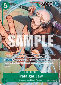 (047) One Piece TCG OP01: Romance Dawn Single: Trafalgar Law (OP01-047) (V.2)  Alternate Art