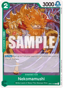 (048) One Piece TCG OP01: Romance Dawn Single: Nekomamushi (OP01-048) (V.1)  Common