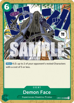 (056) One Piece TCG OP01: Romance Dawn Single: Demon Face (OP01-056)  Uncommon