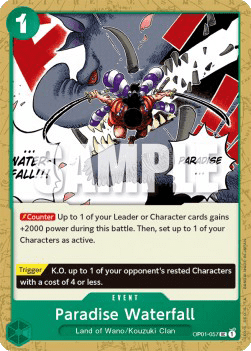 (057) One Piece TCG OP01: Romance Dawn Single: Paradise Waterfall (OP01-057)  Uncommon