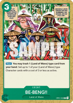 (059) One Piece TCG OP01: Romance Dawn Single: BE-BENG!! (OP01-059)  Common