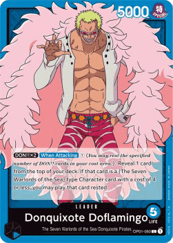 (060) One Piece TCG OP01: Romance Dawn Single: Donquixote Doflamingo (OP01-060) (V.1)  Leader
