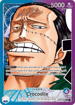 (062) One Piece TCG OP01: Romance Dawn Single: Crocodile (OP01-062) (V.2)  Alternate Art